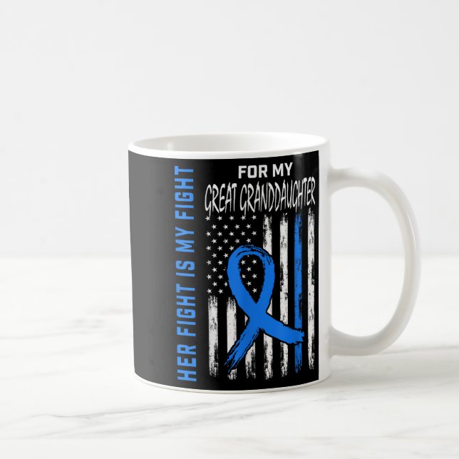 Mug Bleu Sa lutte contre le diabète de sensibilisation (Droite)