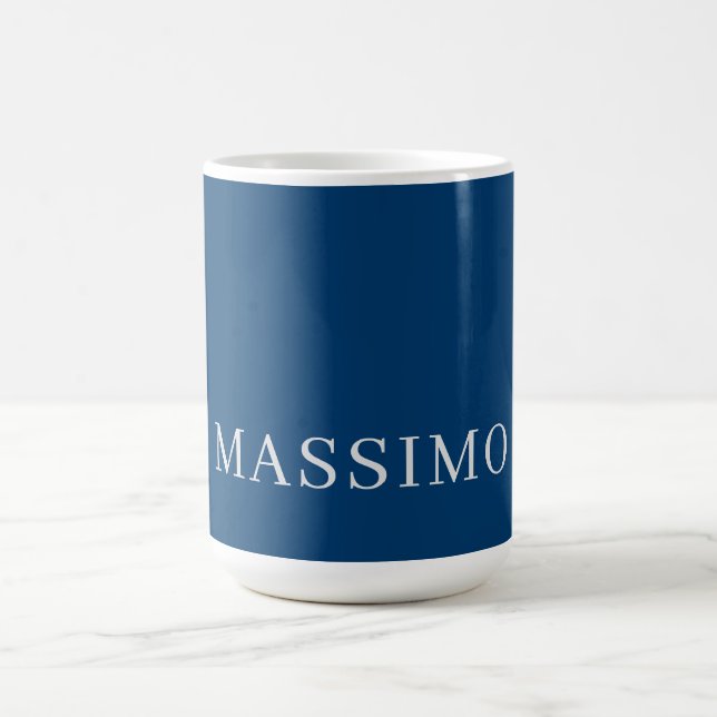 Mug Bleu Simple Tendance Minimaliste Professionnel (Centre)