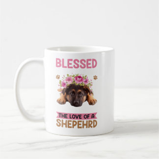 Mug Bleu Splash Hipster Allemand Shepard Shepherd. Per