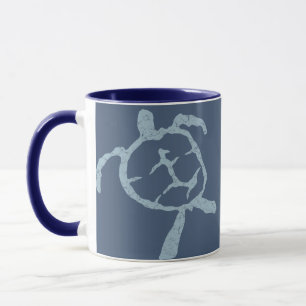 Mug bleu-tortue