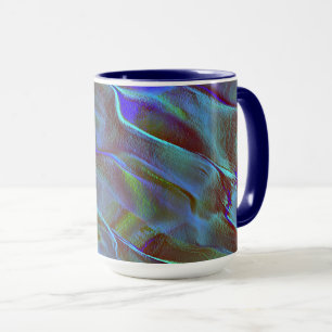 Mug Bleu vert brûlé vert numérique grainé couleur sati