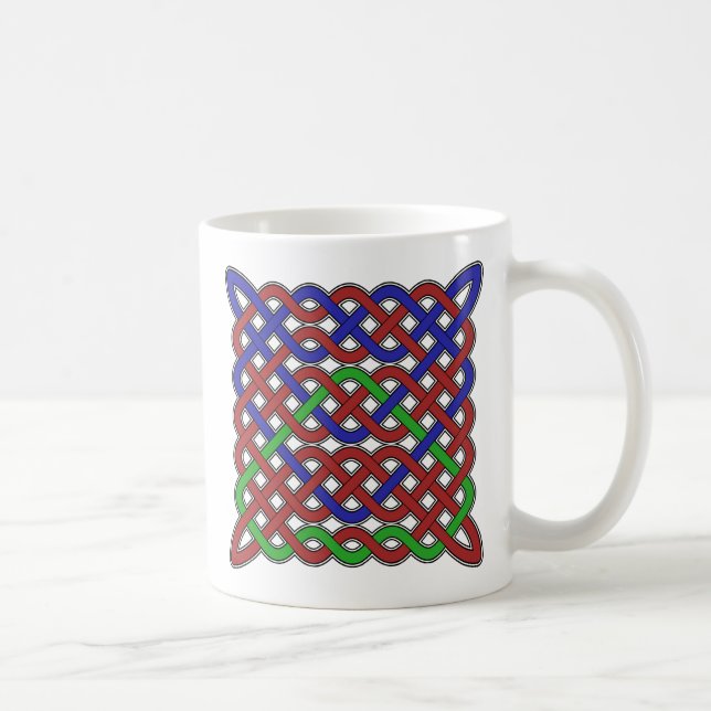 Mug Bleu, vert et rouge céleste noeuds (Droite)