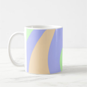 Mug Bleu vert ombre fluide marbre boho audacieux motif