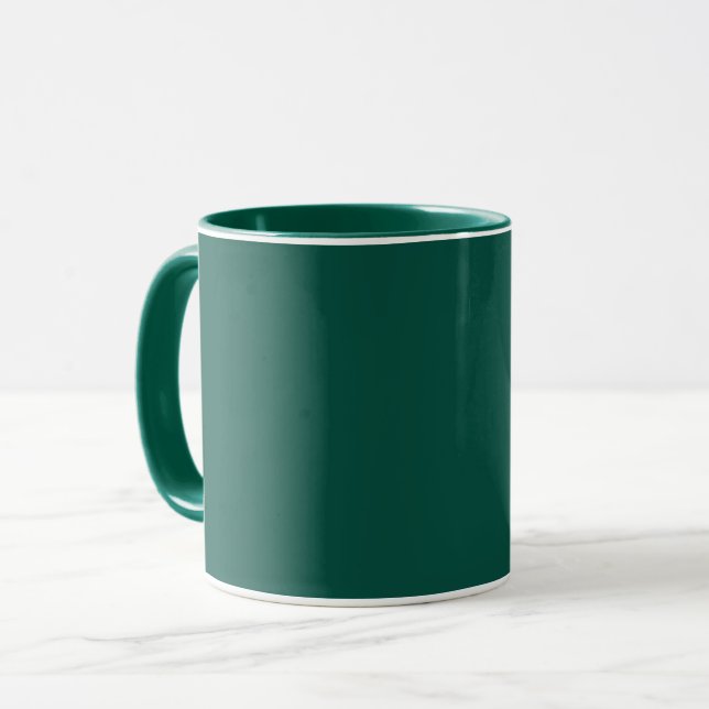 Mug Bleu-vert (roue chromatique) Vert mer profond  (Devant gauche)