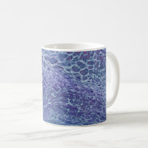 Mug Bleu & Violet Acrylique Abstrait Fluid Art