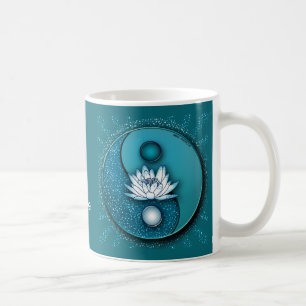 Mug Bleu Yin Yang Lotus