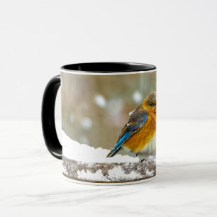 Mug Bleuet de l'Est en neige - Photo originale