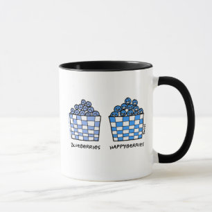 Mug Bleuets amusants Bleues heureux Bleues joyeux Cart
