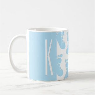 Mug Bleus layette, pieds de bébé de garçon