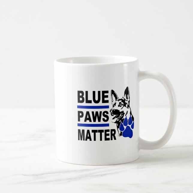 Mug Bleus Paws ; Chien de police ; Sticker (Droite)