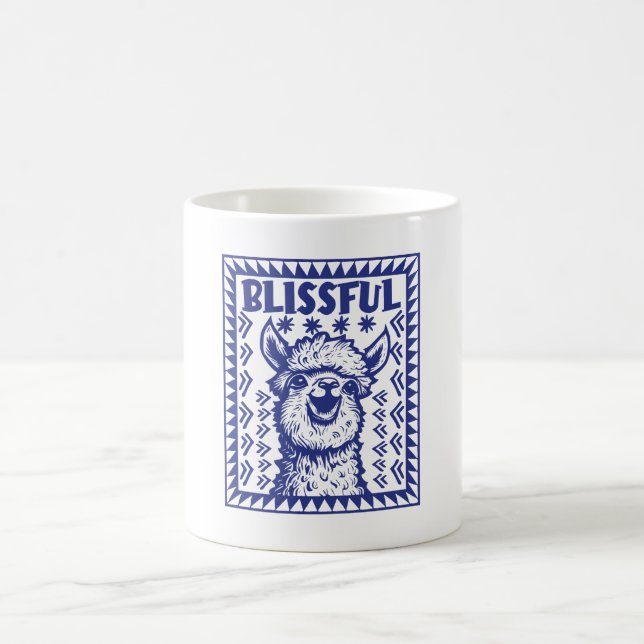 Mug Blissful Smiling Alpaca - Embrace le bonheur (Centre)