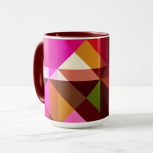 Mug Bloc de couleur Abstrait Magenta Rose Colorful Art