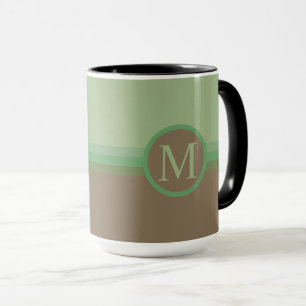 Mug Bloc de couleur Brown gris vert olive sur mesure