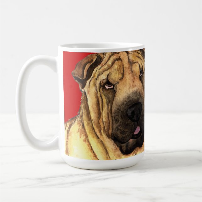 Mug Bloc de couleur Shar-Pei (Gauche)