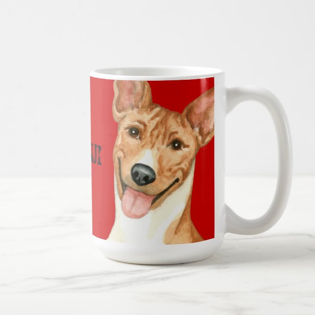 Mug Bloc de couleurs Basenji (Droite)