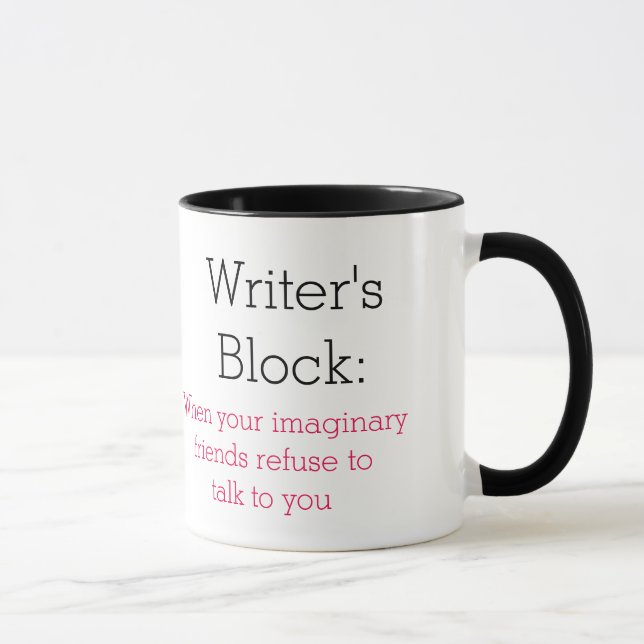 Mug Bloc de l'écrivain : quand vos amis imaginaires (Droite)