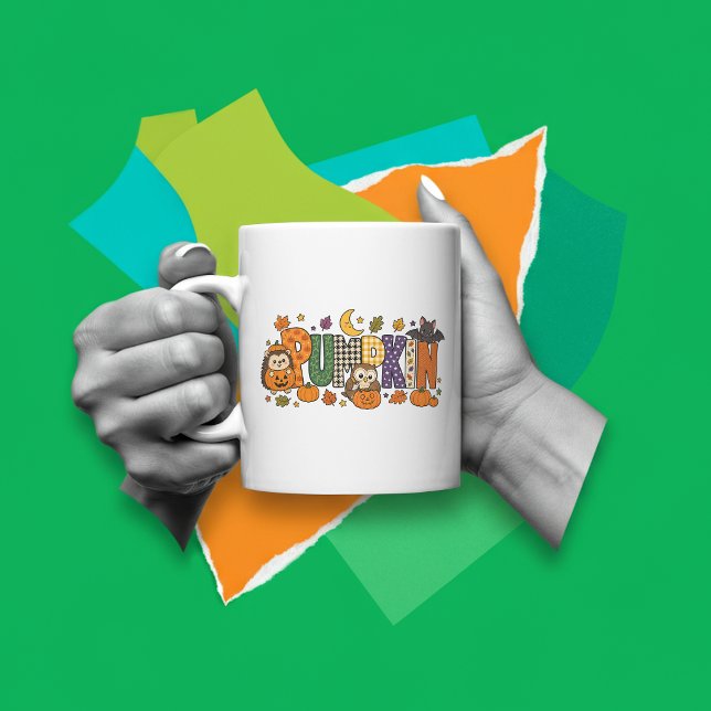 Mug Bloc de lettres citrouille  (Créateur téléchargé)