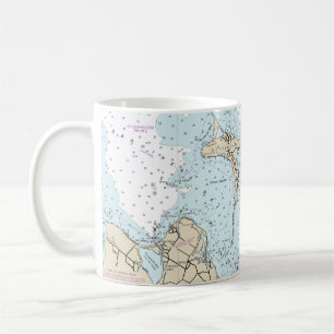 Mug Bloc de l'île son et approches Carte nautique