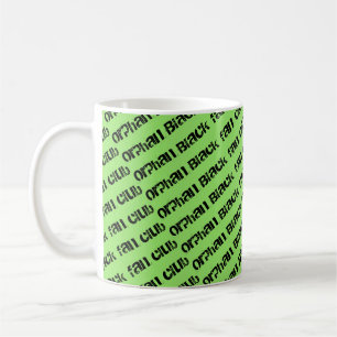 Mug Bloc noir orphelin de motif de répétition de club