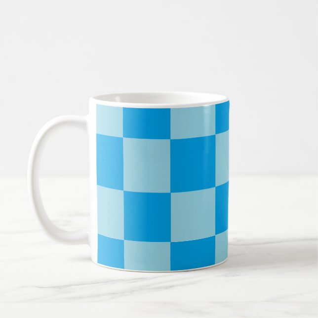 Mug Blocs carrés bleus géométriques (Gauche)
