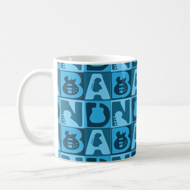 Mug Blocs de bande bleu (Gauche)