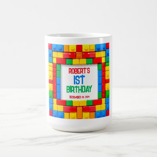 Mug Blocs de construction Anniversaire (Centre)