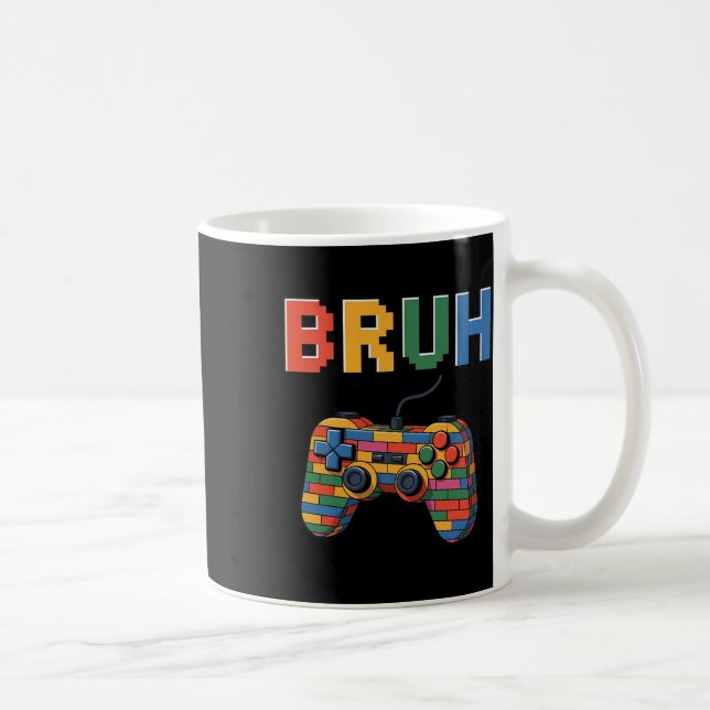 Mug Blocs de Construction Bruh Gaming Joueur Garçons M (Droite)