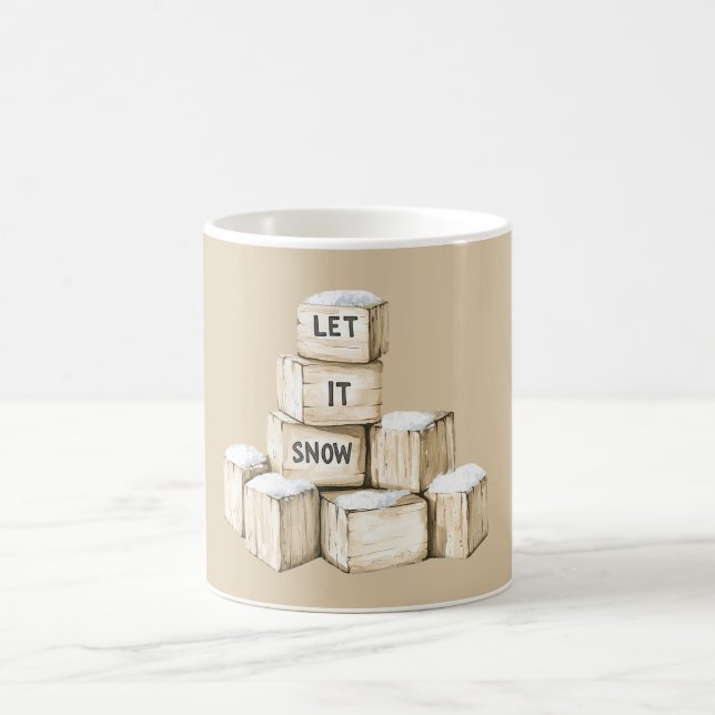 Mug Blocs de Noël Laissez Tomber la Neige (Centre)
