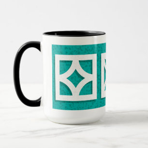 Mug Blocs de Vent Milieu de Siècle Aqua