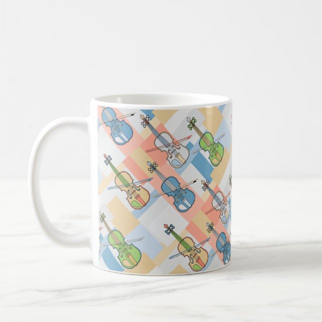 Mug Blocs de violon coloré (Gauche)
