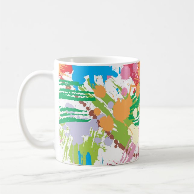 Mug Blocs et lamelles de peinture colorés (Gauche)