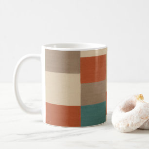 Mug Blocs Géométriques Modernes Sarcelle & Beige