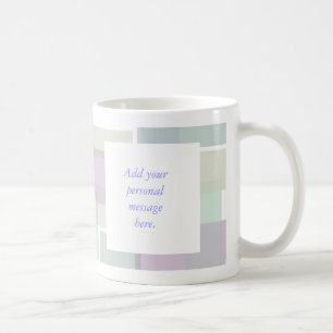 Mug Blocs Pastel Retro Lavande Vert Bleu