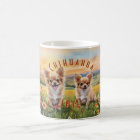Blond Chihuahua et Pup Farm Sunrise
