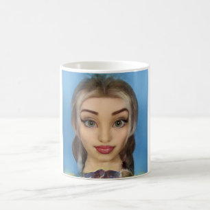 Mug Blond doll cartoon