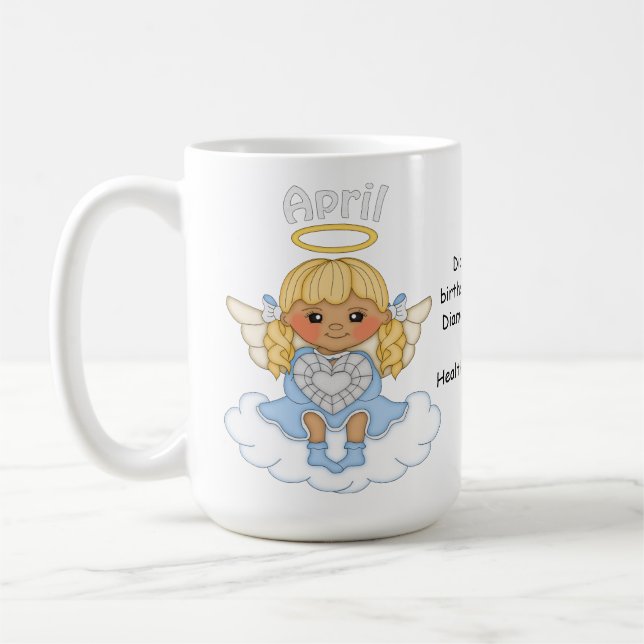 Mug Blonde d'ange de pierre porte-bonheur d'avril (Gauche)