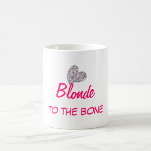 Mug Blonde drôle à la citation os