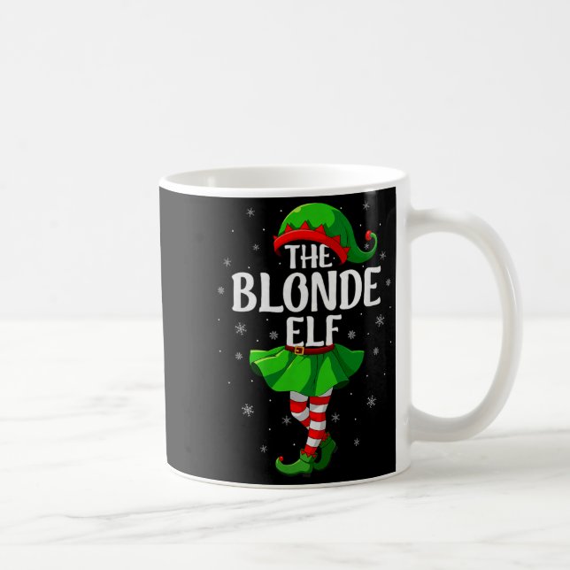 Mug Blonde Elf Christmas Girls Women Elf Squad Xmas Fa (Droite)