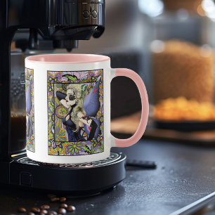 Mug Blonde Fairy Floral Purple