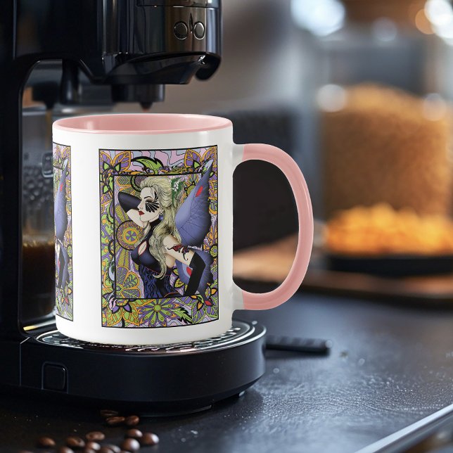 Mug Blonde Fairy Floral Purple (Créateur téléchargé)
