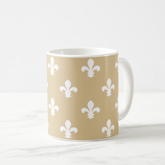 Mug Blonde Neutral Fleur de Lys (Devant droit)