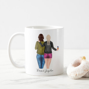 Mug Blonde personnalisée Brunette Meilleurs amis