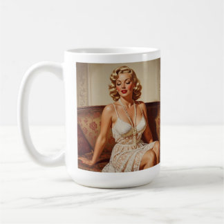 Mug Blonde rétro magnifique de style années 50