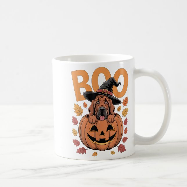 Mug Bloodhound Costume Sur Halloween Citrouille Bloodh (Droite)
