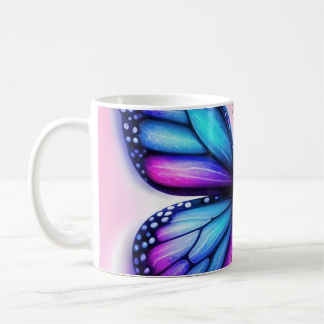 Mug Bloom Enchanté : Où Les Papillons Dansent Parmi Fl (Gauche)