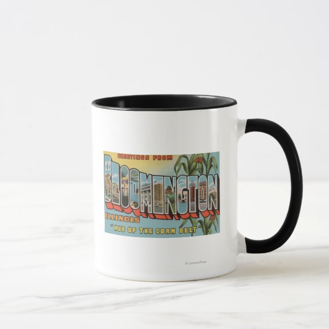 Mug Bloomington (Illinois) - Grandes Lettres Scènes 2 (Droite)