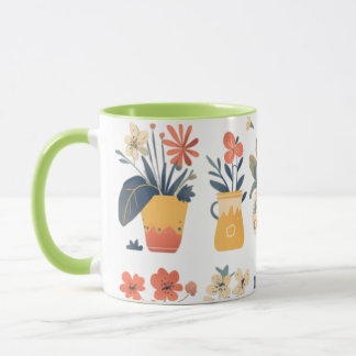 Mug Blooms Whimsical dans des pots vibrants