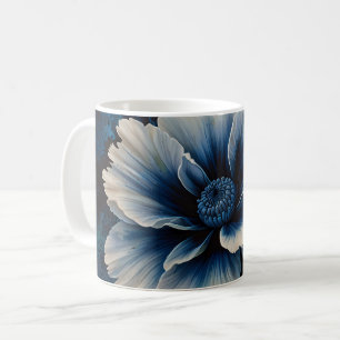 Mug Blossom de minuit : Art floral bleu enchanté