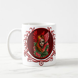 Mug Blossom gothique, l'ange des roses.