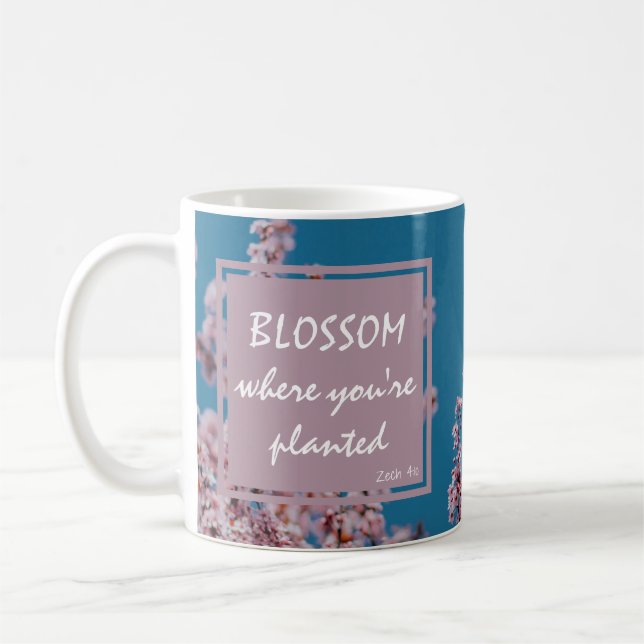 Mug BLOSSOM Inspirationnel Personnalisé LÀ OÙ PLANTÉ (Gauche)